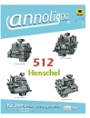 Henschel 6 Zylinder Diesel Reihen Motor Typenreihe 512 Bild Bedienungsanleitung & Wartungsanleitung & Einstelltabellen - annoligno 744